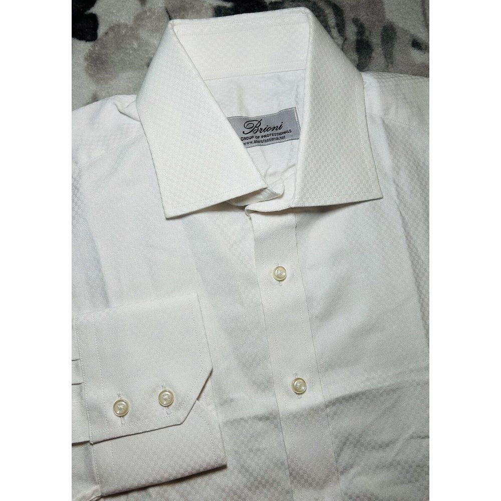 Brioni AB Professionals Men's Medium Long Sleeve White Button Up Shirt